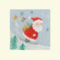 Image of Bothy Threads Delivery By Skis Christmas Card Making Christmas Cross Stitch Kit