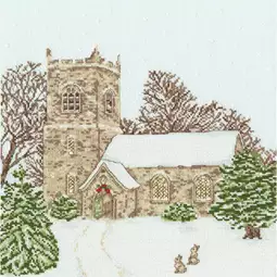 Bothy Threads Country Church Christmas Cross Stitch Kit