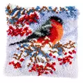 Image of Vervaco Goldfinch in Winter Cushion Latch Hook Kit