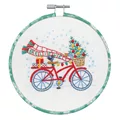 Image of Dimensions Holiday Bicycle Embroidery Kit