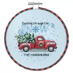 Dimensions Holiday Family Truck Christmas Cross Stitch Kit