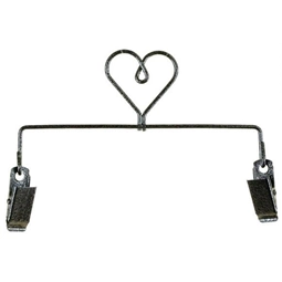 None Branded Heart Hanger with Clips - 6 inch Accessory