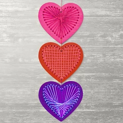 Peak Dale Products Intro Into Thread Art Hearts Craft Kit