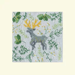 Bothy Threads Scandi Deer Christmas Card Making Christmas Cross Stitch Kit