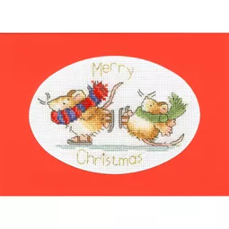 Bothy Threads Mice on Ice Christmas Card Making Christmas Cross Stitch Kit