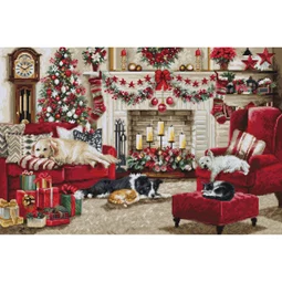 Luca-S Pets Interior Christmas Cross Stitch Kit