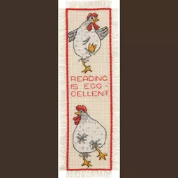 Permin Reading is Egg-cellent Bookmark Cross Stitch Kit