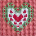 Image of Gobelin-L Pretty Heart Cross Stitch Kit
