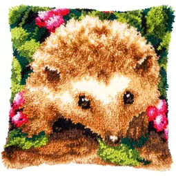 Hedgehog Latch Hook Cushion