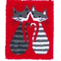 Image of Vervaco Striped Cats Latch Hook Rug Kit