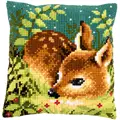 Image of Vervaco Deer in the Grass Cushion Cross Stitch Kit