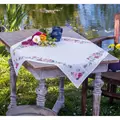 Image of Vervaco Classic Flowers and Butterfly Tablecloth Cross Stitch Kit