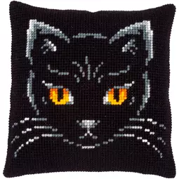 Vervaco Black Cat Cushion Cross Stitch Kit