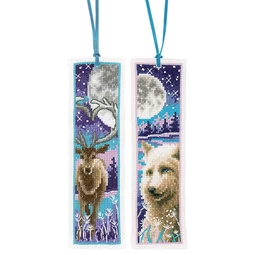 Vervaco Wolf and Deer Bookmarks Cross Stitch Kit