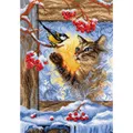 Image of RIOLIS Meeting at the Window Christmas Cross Stitch Kit