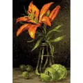 Image of RIOLIS Lily and Lime Cross Stitch Kit