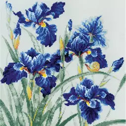 RIOLIS Blue Irises Cross Stitch Kit