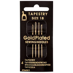 Pony Gold Plated Tapestry Needles Size 18