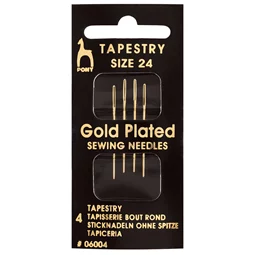 Pony Gold Plated Tapestry Needles Size 24 Accessory