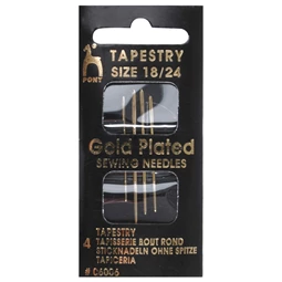 Pony Gold Plated Tapestry Needles - Size 18-24 Accessory