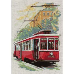 RIOLIS Old Tram Cross Stitch Kit