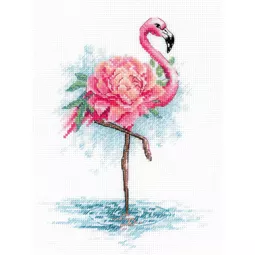 RIOLIS Blooming Flamingo Cross Stitch Kit