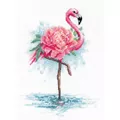 Image of RIOLIS Blooming Flamingo Cross Stitch Kit