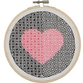 Image of Anchor Blackwork Heart Wedding Sampler Cross Stitch Kit