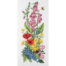 Anchor Cottage Garden Floral Cross Stitch Kit