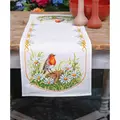 Image of Vervaco Daisies and Robin Runner Cross Stitch Kit
