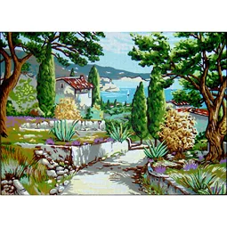 Gobelin-L Path with Sea View Tapestry Canvas