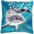 Image of Vervaco Dolphin Cushion Cross Stitch Kit