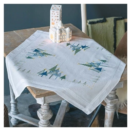 Vervaco Modern Pine Trees Tablecloth Embroidery Kit