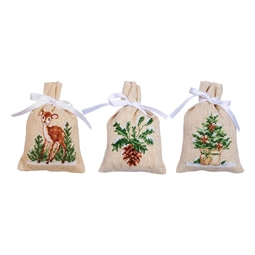 Vervaco Winter Deer Gift Bags Christmas Cross Stitch Kit