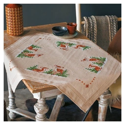 Vervaco Deer Tablecloth Christmas Cross Stitch Kit