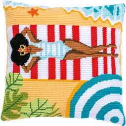Vervaco Beach Cushion Long Stitch Kit