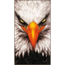 Lanarte Close-Up Eagle Cross Stitch Kit