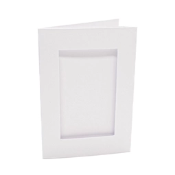 Peak Dale Products White Mini Rectangle Aperture Cards - Pack of 10  Accessory