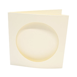 Cream Round Aperture Cards - Pack of 10