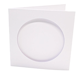 White Round Aperture Cards - Pack of 10