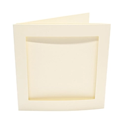 Cream Square Aperture Cards - Pack of 10