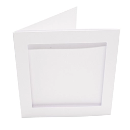 Peak Dale Products White Square Aperture Cards - Pack of 10 Accessory
