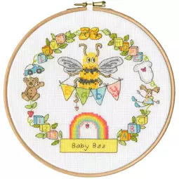 Bothy Threads Baby Bee Birth Sampler Cross Stitch Kit