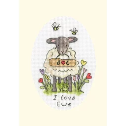 Bothy Threads I Love Ewe Cross Stitch Kit
