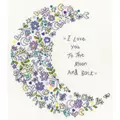 Image of Bothy Threads Love You To The Moon Wedding Sampler Cross Stitch Kit