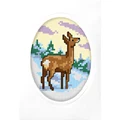 Image of Orchidea Deer Christmas Christmas Card Making Cross Stitch Kit
