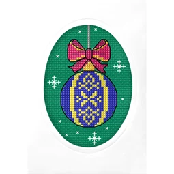Orchidea Christmas Bauble Christmas Card Making Cross Stitch Kit