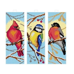 Orchidea Winter Birds Bookmarks - Set of 3 Christmas Cross Stitch Kit