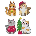 Image of Orchidea Christmas Cats Ornaments Cross Stitch Kit
