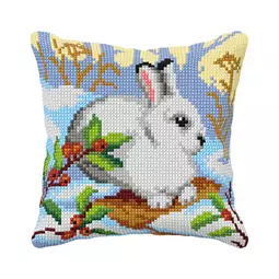 Orchidea Winter Rabbit Cushion Christmas Cross Stitch Kit